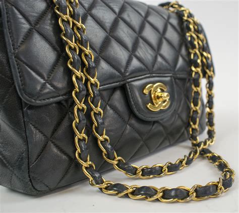 chanel bags black chain|Chanel black quilted flap bag.